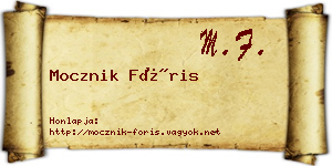 Mocznik Fóris névjegykártya